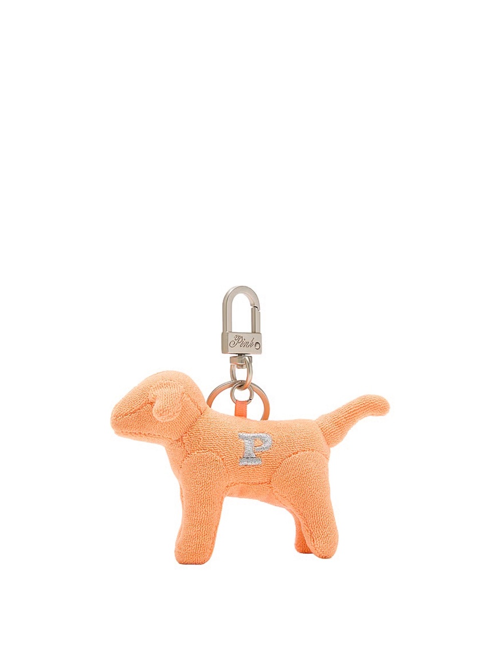 Victoria’s Secret Pink Cantaloupe Orange mini Dog Keychain